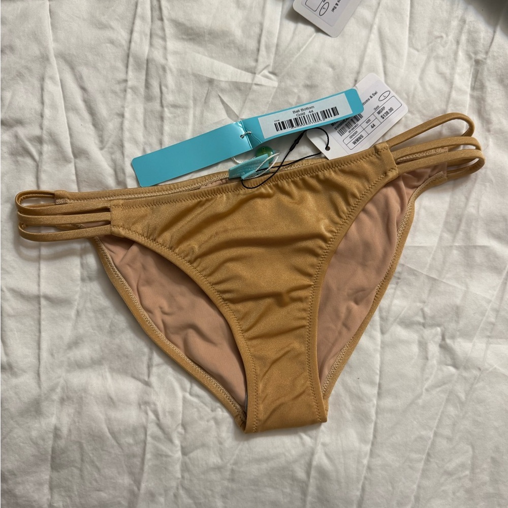 Melissa Odabash Bali Gold Bikini Bottom‎ NWT Size 8